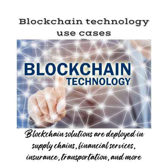 Blockchain solutions are deployed in supply chains, financial services, insurance, transportation and more.